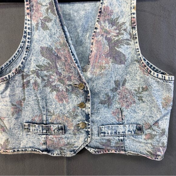 1980s crop fit 100 percent cotton vest Vivaldi vintage vest large - Picture 6 of 12